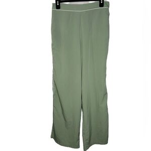 Jason Wu Wide Leg Green Stripe Pants Trousers Size Medium Lightweight